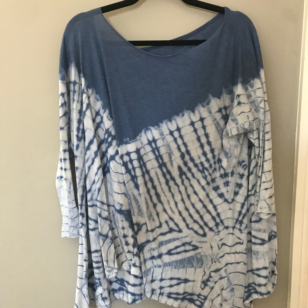Free People Blue Tie Dye Shirt | Large | Rare |